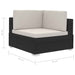 4 Piece Garden Sofa Set With Cushions Poly Rattan Black