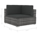 4 Piece Garden Sofa Set With Cushions Poly Rattan Grey Aixib