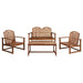 4 Piece Outdoor Lounge Set Solid Acacia Wood Aabtp