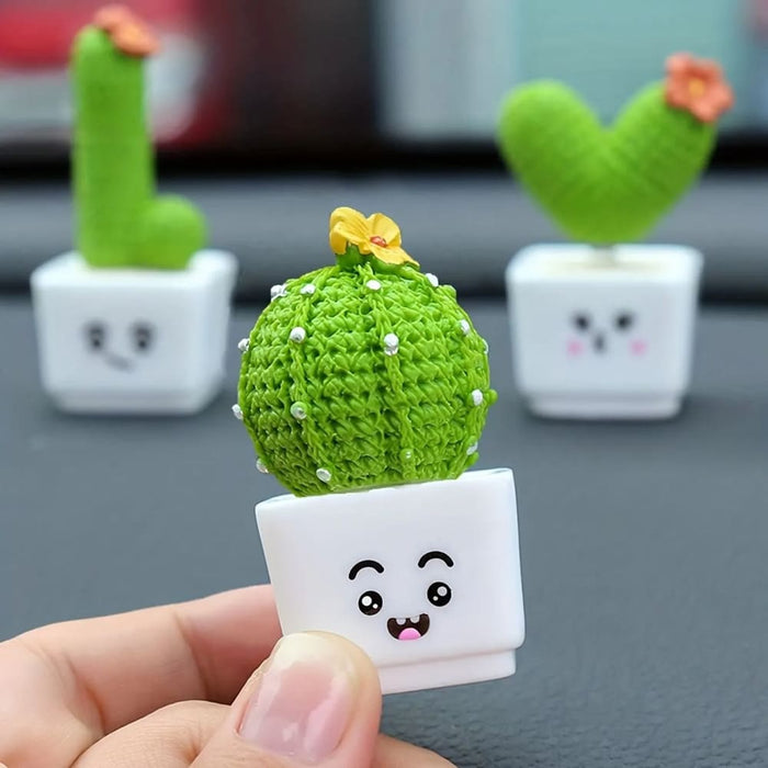 4 Piece Resin Succulent Cactus Mini Green Plants For Home