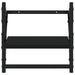 4 Piece Wall Shelf Set With Bars Black Engineered Wood