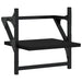 4 Piece Wall Shelf Set With Bars Black Engineered Wood