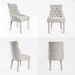 4 Set Cream French Provincial Dining Chair Amour Oak Leg