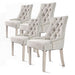 4 Set Cream French Provincial Dining Chair Amour Oak Leg