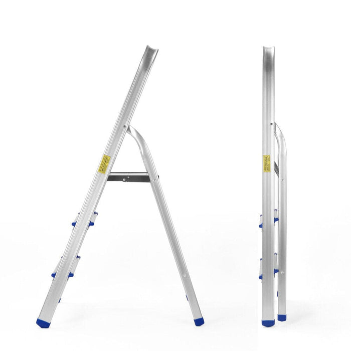 4 Step Ladder Multi Purpose Foldable Folding Aluminium Home