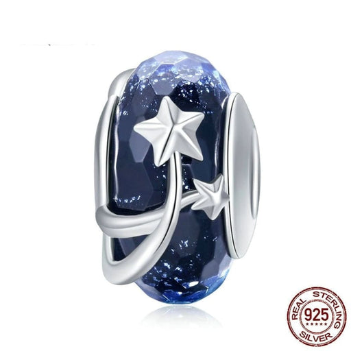 4 Styles 925 Sterling Silver Star Flower European Murano