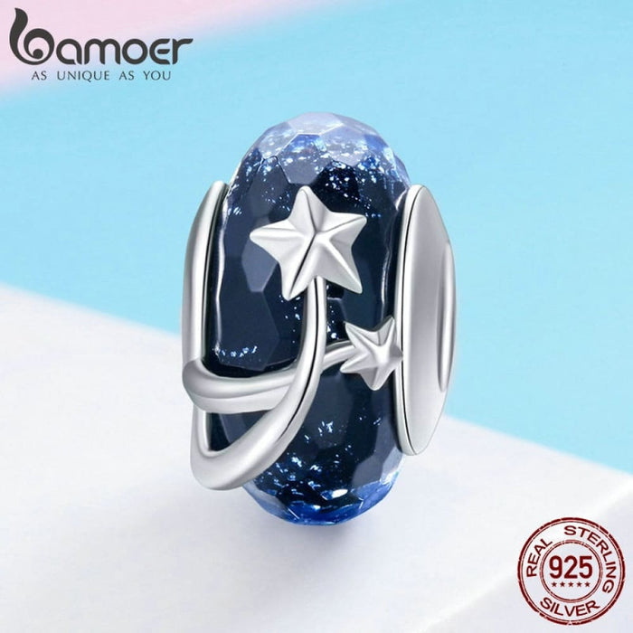 4 Styles 925 Sterling Silver Star Flower European Murano