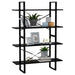 4-tier Book Cabinet Black 100x30x140 Cm Chipboard Nblain