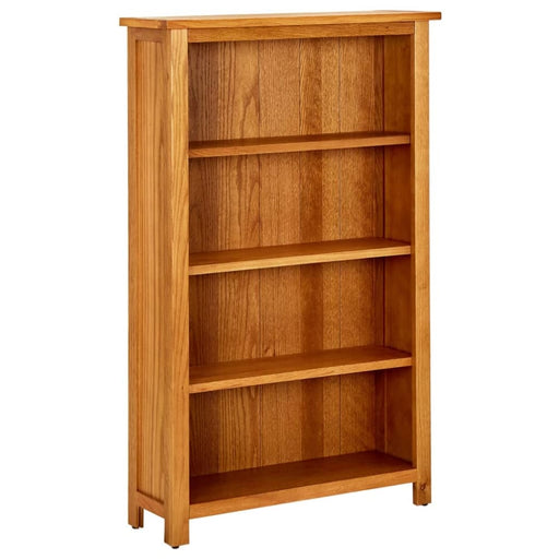 4-tier Bookcase Solid Oak Wood Ttoitp