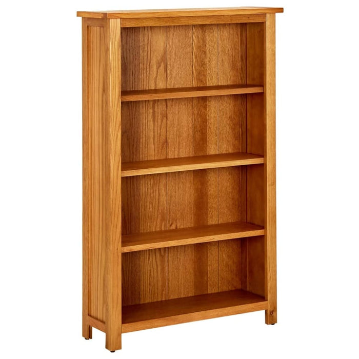 4-tier Bookcase Solid Oak Wood Ttoitp