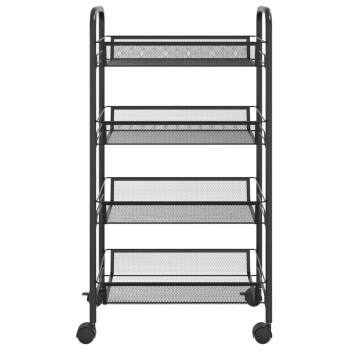 4-tier Kitchen Trolley Black 46x26x85 Cm Iron Ttltxp