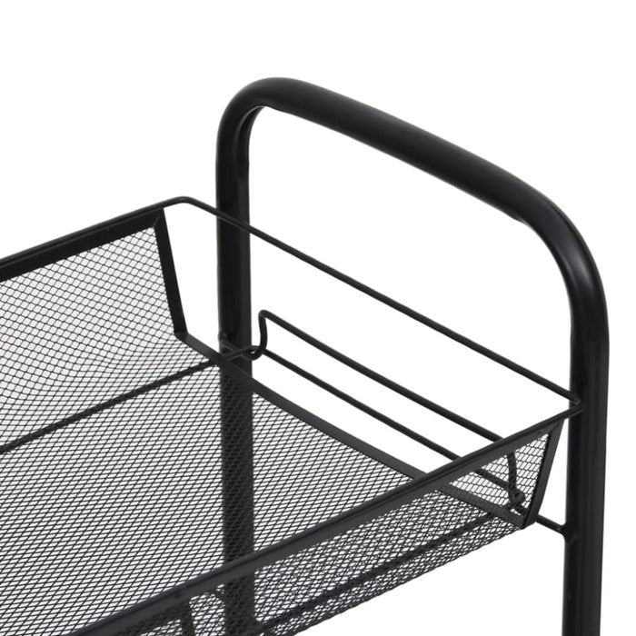 4-tier Kitchen Trolley Black 46x26x85 Cm Iron Ttltxp