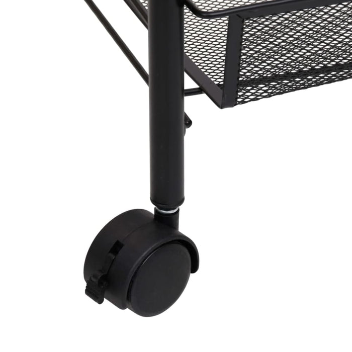 4-tier Kitchen Trolley Black 46x26x85 Cm Iron Ttltxp