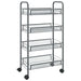 4-tier Kitchen Trolley Grey 46x26x85 Cm Iron Ttltxi