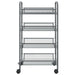 4-tier Kitchen Trolley Grey 46x26x85 Cm Iron Ttltxi