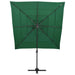 4-tier Parasol With Aluminium Pole Green 250x250 Cm Totnxo