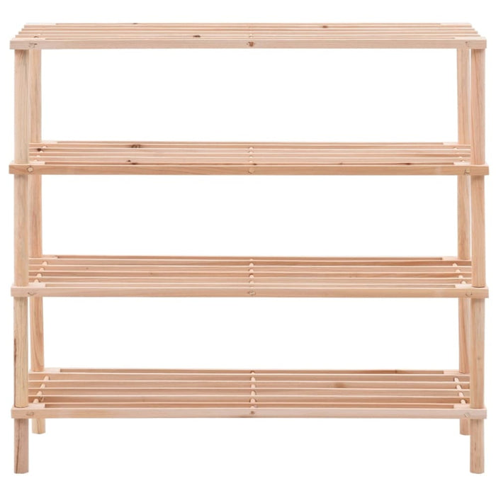 4-tier Shoe Rack Solid Fir Wood Xnpxbo