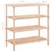 4-tier Shoe Rack Solid Fir Wood Xnpxbo