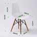 4 Set White Retro Dining Cafe Chair Dsw Pp