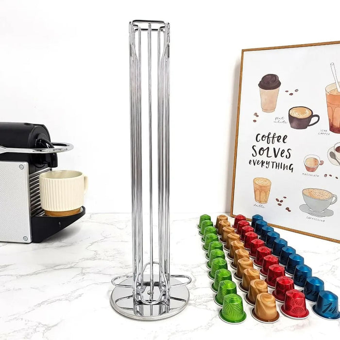 40 Capsule Rotating Coffee Holder In Chrome