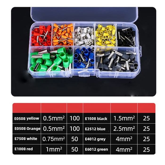 400pcs Tube Type Terminal Set European Combination Boxed