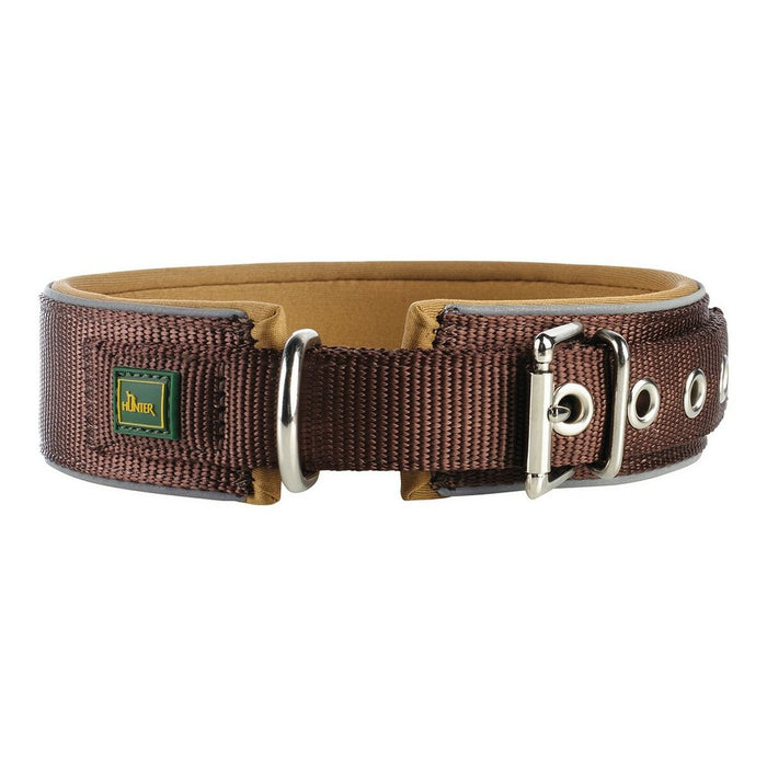 Dog Collar By Hunter Neoprene Reflect Brown