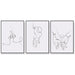 40cmx60cm Couples 3 Sets Black Frame Canvas Wall Art