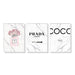 40cmx60cm Fashion Perfume 3 Sets White Frame Canvas Wall Art