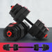 40kg 2-in-1 Dumbbell Barbell Set Adjustable Dumbbells