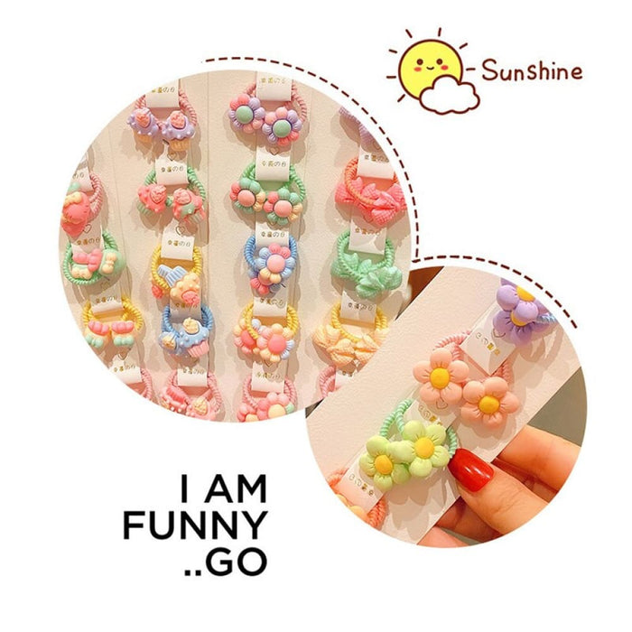 40pcs/set Colourful Flower Animal Girls Hairbands Sweet