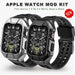 44mm 45mm Metal Case Rubber Band For Apple Watch Series 7