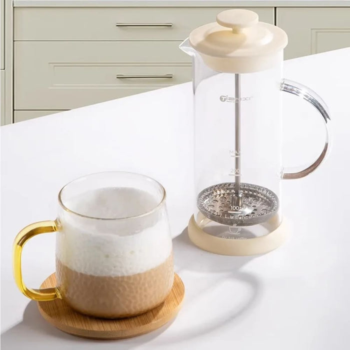 450ml Transparent Glass Milk Frother For Coffee