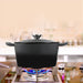 Goslash Picks 4l Enamel Dutch Oven Pot In Black Colour