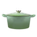 Goslash Picks 4l Enamel Dutch Oven Pot In Green Colour