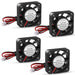 4pcs 3d Printer Cooling Fan 4010 Blower 40x40x10mm Dc 12v