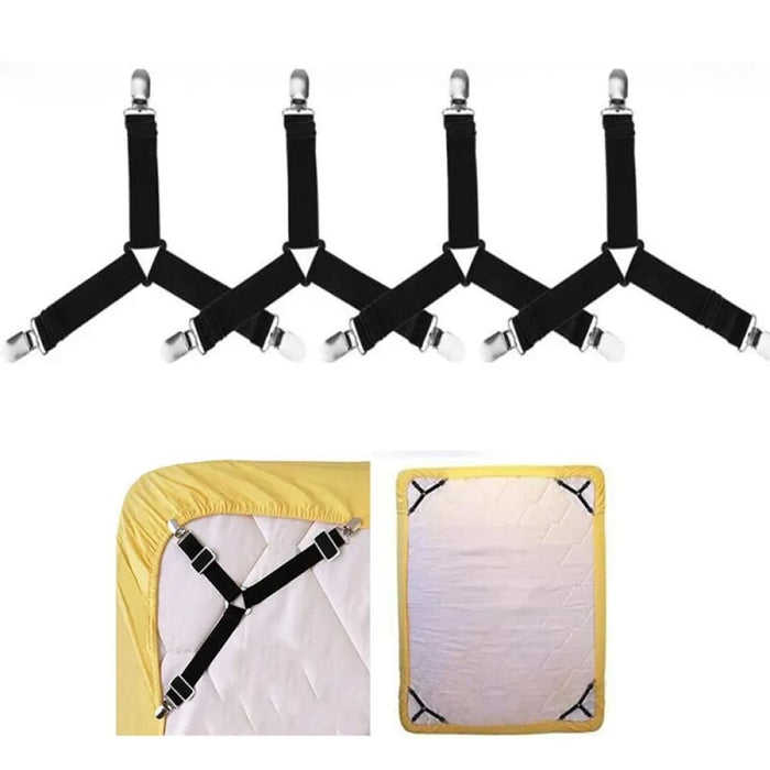 4pcs Bed Sheet Fasteners Home Organizer Clips For Mattress