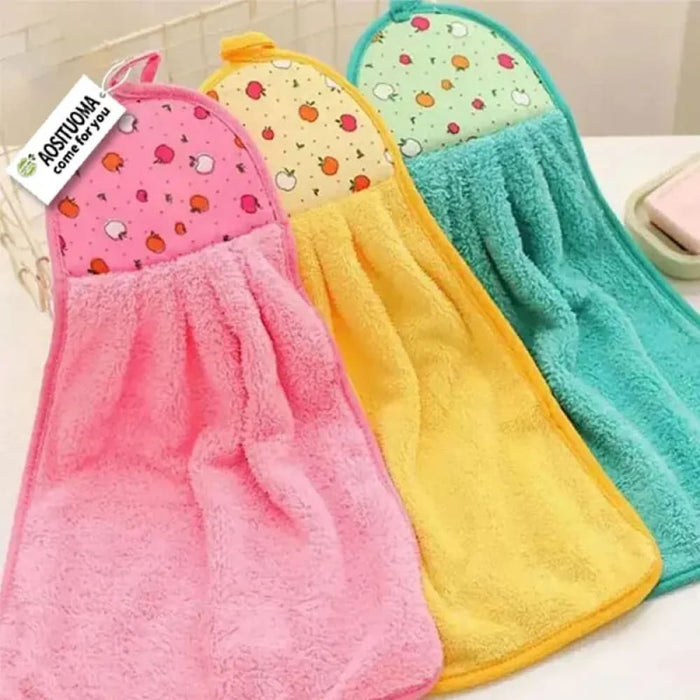 4pcs Coral Velvet Bathroom Towel Set Soft Absorbent Hand