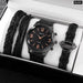 4pcs Set Fashion Mens Sports Watches Man Business Quartz