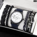 4pcs Set Fashion Mens Sports Watches Man Business Quartz