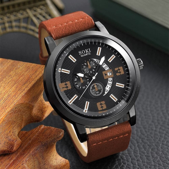 4pcs Set Fashion Mens Sports Watches Man Business Quartz