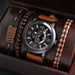 4pcs Set Fashion Mens Sports Watches Man Business Quartz