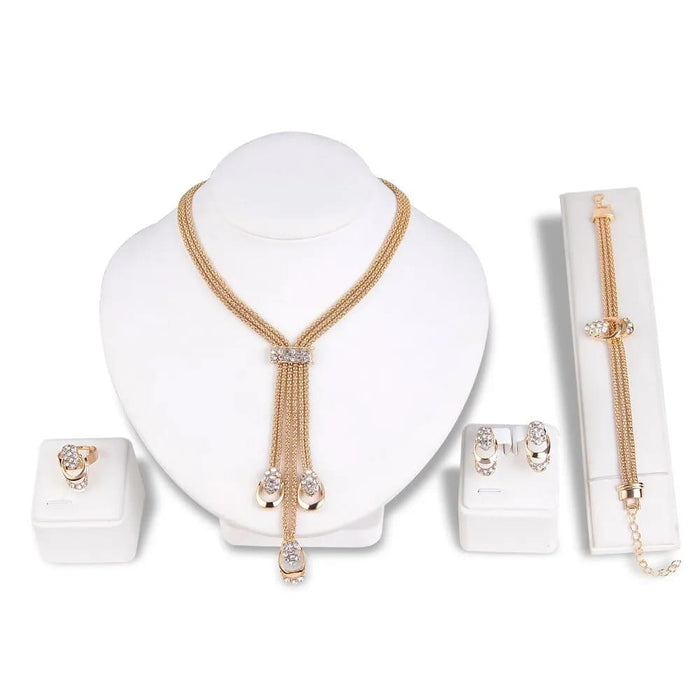 4pcs High-performance Golden Jewelry Set For Women