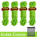 4pcs 4m Multifunction Tent Rope 4mm Refletctive Outdoor