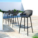 4pcs Outdoor Bar Stools Plastic Metal Bistro Patio Dining