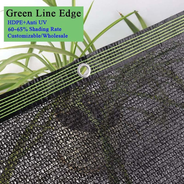 4pin Black Hdpe Anti-uv Sunshade Net 60-65% Shading Rate