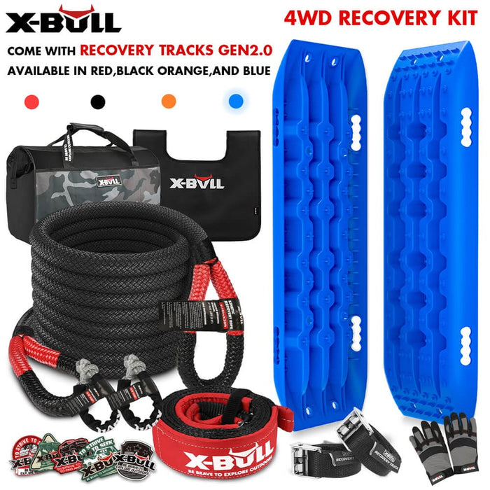 4x4 Recovery Kit Kinetic Rope Snatch Strap With 2pcs Tracks