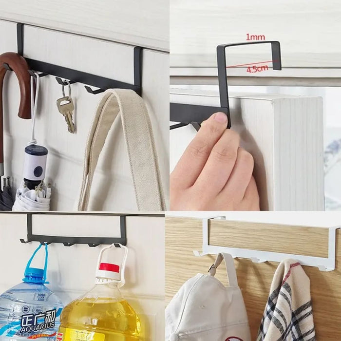 5 Hook Over The Door Organizer For Bathroom Kitchen