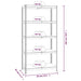 5-layer Heavy-duty Shelves 2 Pcs Grey Steel&engineered Wood