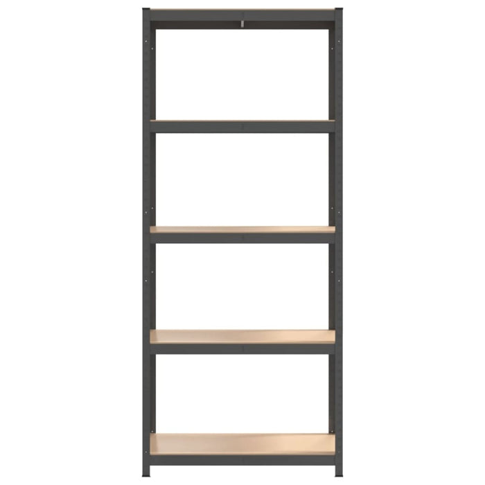 5-layer Shelves 3 Pcs Anthracite Steel And Engineered Wood