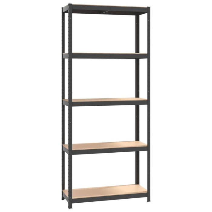 5-layer Shelves 3 Pcs Anthracite Steel And Engineered Wood